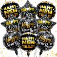 thumbnail image 1 of Set de globos Villorem, 9 unidades, feliz año nuevo 2026 con cinta, 1 of 7