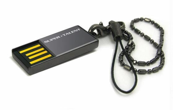 Silver Super Talent Pico-C 64GB USB 2.0 Flash Drive
