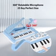 thumbnail image 4 of TFixol 25-Key Mini Electronic Keyboard with LED Lights, Multifunctional Music Instrument for Beginners, DJ201 Model in Pink or Blue, 4 of 6