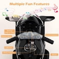 thumbnail image 4 of OLAKIDS 6V Kids Motorcycle with Forward & Reverse Switch, Headlight, Wheel Lights, Horn, Music, USB Port, 3-Wheel Ride on Toy for Toddler Aged 3+, 4 of 6