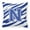 Letter N, variant on Monogram Initial N Tiger Stripe Blue and Orange Fabric Decorative Pillow