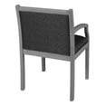 thumbnail image 4 of Regency Regent Upholstered Guest Side Accent Armchair- Grey/ Black, 4 of 6