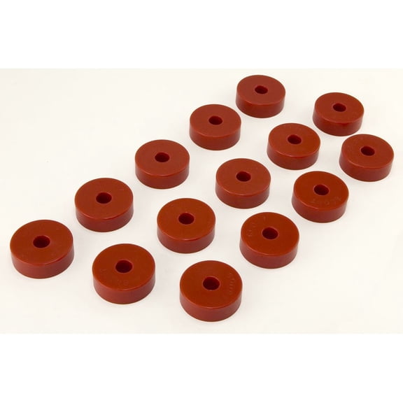 Rugged Ridge by RealTruck Body Mount Kit for Jeep CJ | 14-Pieces, Red, Polyurethane | 18351.01 | Compatible with 1955-1973 Jeep CJ-5 & CJ-6