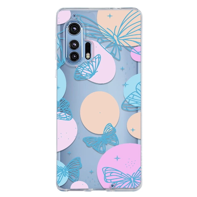 Funda para Moto Edge Plus InstaCase Mariposas con Manchas Antigolpes