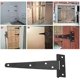 thumbnail image 2 of 6 Pack Garden Shed T-hinge 5 Inch Heavy Duty Forged Steel Won't Rust Black, 2 of 3