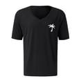 thumbnail image 4 of WERYOUNG Mens T-Shirts Oversized Tshirts For Men Summer Crew Neck Short Sleeve T Shirt With Coconut Tree Print Basic Tees Comfortable Top L, 4 of 4