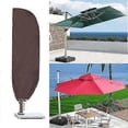 thumbnail image 4 of Waterproof parasol cover for outdoor garden patio, 265x40cm, coffee., 4 of 5