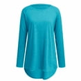 thumbnail image 4 of frariair ​Athleisure Inspired Long Sleeve Top Featuring Relaxed Fit Perfect For Pumpkin Patch Visits And Bonfire Nights​ Sky Blue, 4 of 5
