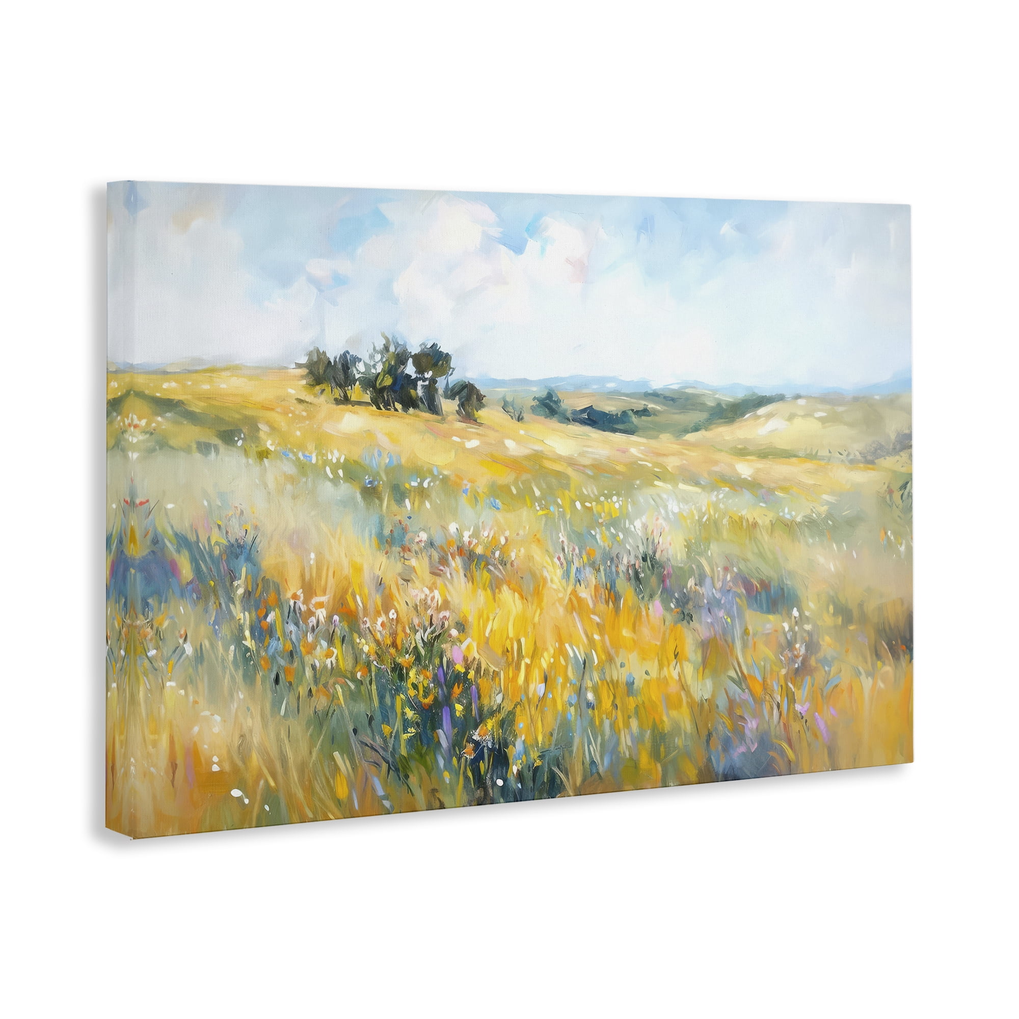 Stupell Industries Country Prairie Scene Landscape & Nature Painting Wrapped Canvas Art Print Wall Art, 30 x 20