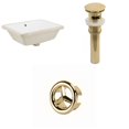 thumbnail image 1 of 18.25-in. W Rectangle Bathroom Undermount Sink Set In White - Gold Hardware - Overflow Drain Incl. AI-20579, 1 of 9