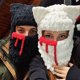 thumbnail image 4 of Cat Ear Hat Devil Photo Props New Year Thick Halloween Hat Adults Kids Knitted Chenille Yarn Y2K Handmade, 4 of 4