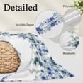 thumbnail image 3 of Blue Roses Body Pillow Covers 20"x60", Spring Floral Elegant Pastoral Flowers Botanical Soft Brushed Microfiber Breathable Throw Pillow Covers, Pillowcase with Zipper for Couch Sofa Bedroom, 3 of 9