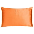 thumbnail image 5 of Orange Dreamy Set of 2 Silky Satin Standard Pillowcases, 5 of 6