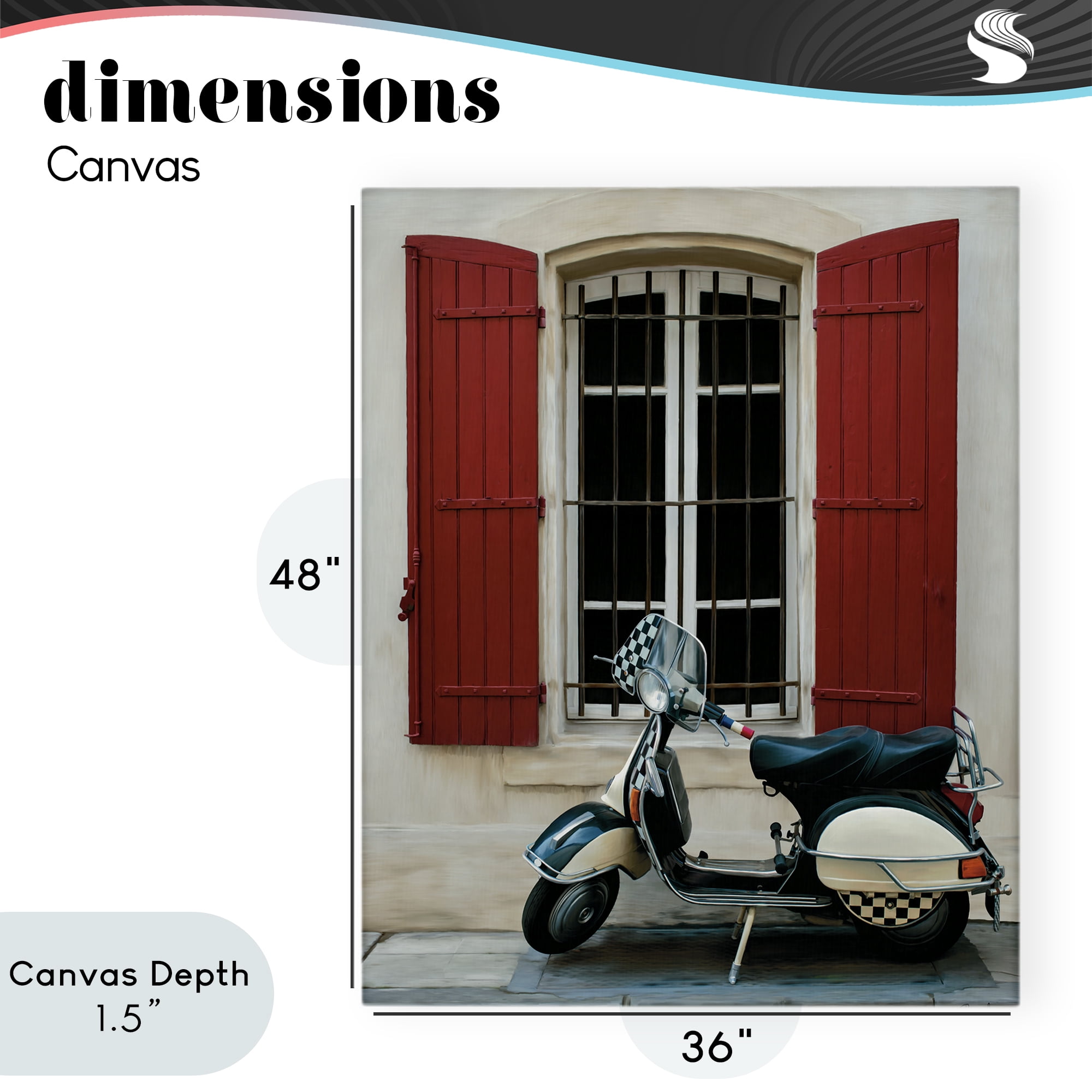 Stupell Industries Two Wheel Dream Canvas Wall Art, design by Renel Peters