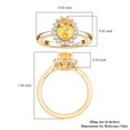 thumbnail image 6 of LUXORO AAA Yellow Sapphire White Diamond Oval 14K Yellow Gold Halo Ring for Women Jewelry Size 7 Ct 1.81 G-H Color I3 Clarity Birthday Gifts, 6 of 6