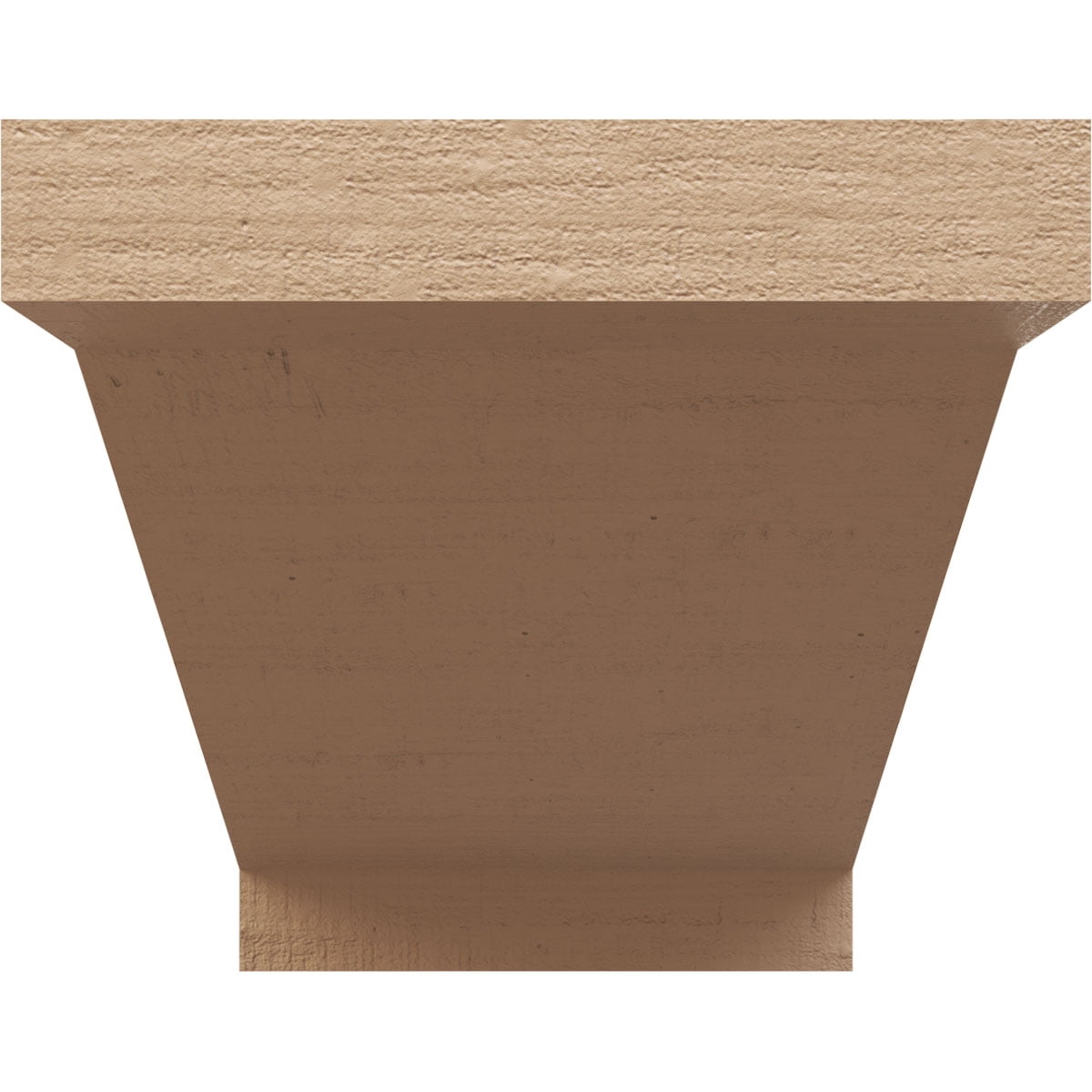 12"W x 24"D x 12"H Wide Burlington Rough Cedar Woodgrain TimberThane Corbel, Primed Tan