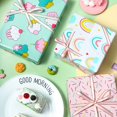 thumbnail image 7 of Birthday Wrapping Paper Roll - Mini Roll - Cupcake/ Rainbow/ Colorful Stripe for Boy, Girl, Kids, Men, Women - 17 x 120 inches - 3 Rolls (42.5 sq.ft.ttl.), 7 of 7