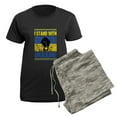 thumbnail image 5 of CafePress - Support Ukraine I Stand With Ukraine P Pajamas - Women's Short Sleeve Print T-Shirt and Pants Dark Cotton Pajama Set, 5 of 7