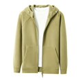 thumbnail image 6 of Fleece Hoodies for Men Zip Up Sweatshirt Fleece Jackets Light Green XXXL, 6 of 6