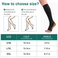 thumbnail image 4 of 2 Pairs Open Toe Zipper Copper Compression Socks for Women & Men Circulation 15-20 mmHg is Best Support for Athletic Running Cycling, Nursing, Travel, 4 of 6