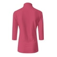 thumbnail image 6 of biudgviw Long Sleeve Shirts for Women Comfy Turtleneck 3/4 Sleeve Lightweight Base Layer Casual Slim Fit Thermal Underwear Tops, 6 of 7
