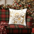 thumbnail image 5 of Bwiyojiz Home Decor Christmas Decorations Decoration 45x45cm Printed Pillow Cover Sofa Cushion Car Waist Golden Flower, Gifts for Sister, Multicolor, 5 of 6