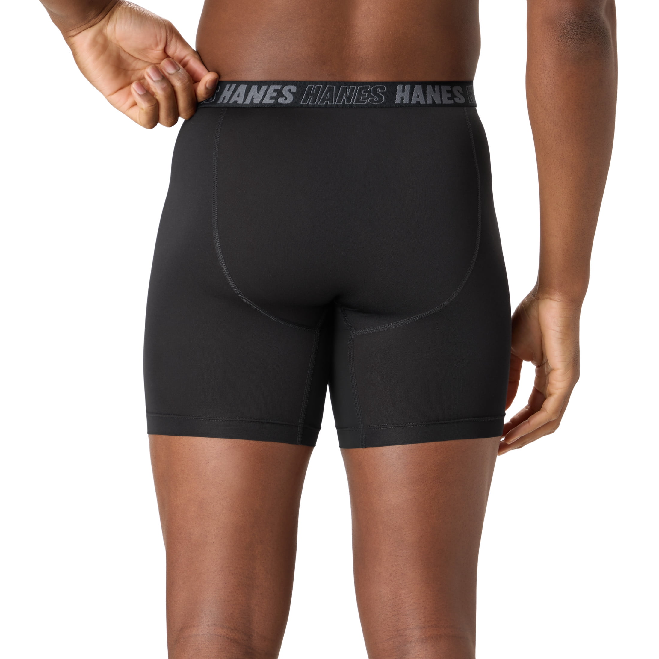 Hanes Mens Underwear Boxer Brief, 3-Pack, Moves Anti-Chafe Boxer Brief with Total Support Pouch