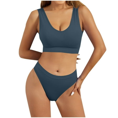 Women s Underwear Set Gathering Underwear Women s Large Chest Display Small Shockproof Sports Bra Large U Open Back Sexy Beauty Tank Top Set