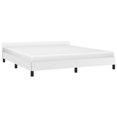thumbnail image 3 of Casafoyer Bed Frame with Headboard White 76"x79.9" King Faux Leather, 3 of 3
