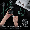 thumbnail image 4 of Black Rose Flower Bouquet Building Set Artificial Plant Compatible with Lego,Fake Flowers for Home Gothic Decorations Halloween Gifts for Families (608pcs), 4 of 8