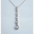 thumbnail image 2 of 1.50Ct Round Cut Diamond Journey Women's Pendant 14K White Gold Plated 18" Free Chain, 2 of 5