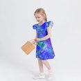 thumbnail image 4 of JUSLIO Girls Flying Sleeve Dress Print Casual Dresses Size 3 Y, 4 of 6