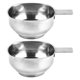 thumbnail image 1 of Embudos de boca ancha de acero inoxidable (2 unidades): Embudos de cocina para mermeladas, aceites y líquidos. Multifuncionales para uso doméstico y de laboratorio., 1 of 7