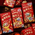 thumbnail image 2 of 6Pcs Spring Festival Cute Cartoon Dragon Year Gift Bag Fortune Red Packet Red Envelope Chinese New Year Packet Envelopes 2, 2 of 7