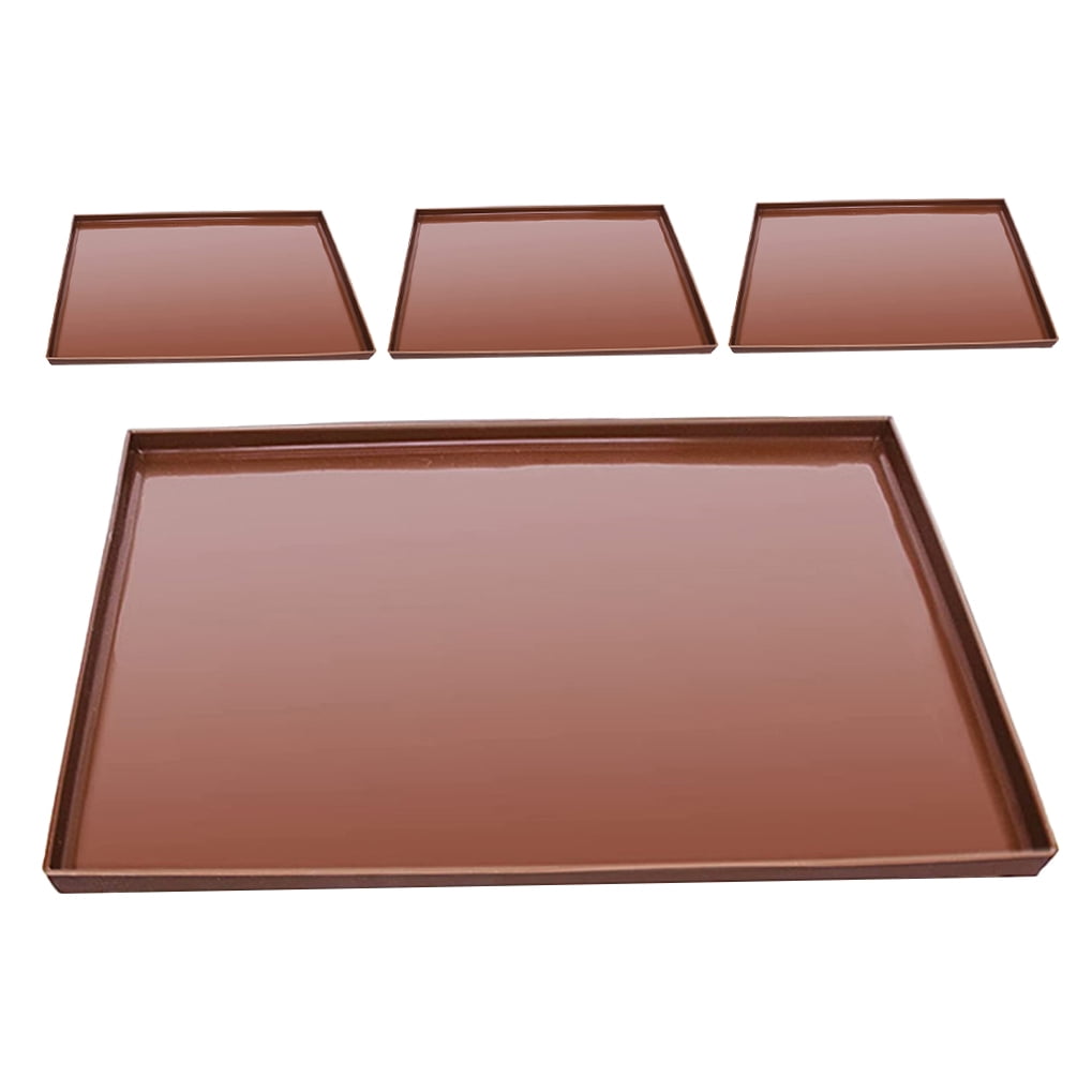 WHAMVOX 4pcs Dehydrator Silicone Sheet Nonstick Silicone Tray Dehydrator Reusable Mat Dryer Oven Mat