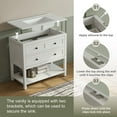 thumbnail image 2 of DELUXE LIVING 30" Bathroom Vanity with Sink,Modern Bathroom Single Sink Vanity, Bathroom Storage Cabinet with Drawers& Storage Shelf, SMC Integral Sink, White, 2 of 9