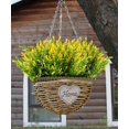 thumbnail image 5 of Sinhoon 8 Bundles Artificial Lavender Flowers for Outdoor Decoration, UV Resistant Fake Shrubs Greenery Bushes House Office Garden Patio Indoor Outdoor Decor (Yellow), 5 of 7