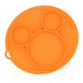 thumbnail image 1 of Plato de silicona para niños, cuenco con ventosa, platos de alimentación, vajilla, plato contenedor de comida para niños, Placematorange, 1 of 3