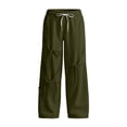 thumbnail image 3 of Gytharion Women's Bow Tie Streetwear Sweatpants with Pockets Drawstring Elastic Waist Joggers Solid Color Loose Wide Leg Pants, 3 of 8