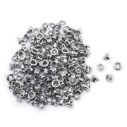 FoRapid 3mm/1/8" Quicklet Eyelets-Scrapbooking/Birthday Wedding Baby Greeting Holiday Card/Paper Craft/Luggage Cruise Tag/DIY Album/Clothing etc-Pre-Cut Back Slit Set with a Pen-200 PCS (Silver)