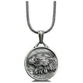 thumbnail image 3 of Eagle Sterling Silver Bird Necklace, 925 Silver Animal Necklace, American Eagle Jewelry, Personalized Necklace, Bald Eagle, Best Man Gift, 3 of 5