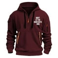 thumbnail image 2 of Don't Let The Hard Days Win Hoodies for Men 2025 Long Sleeve Half Zip Hooded Sweatshirt with Pockets Pullover Tops, 2 of 3