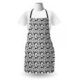 thumbnail image 3 of Vintage Apron, Monochrome Nostalgia with Apple Blossoms and Irregular Dots, Unisex Kitchen Bib with Adjustable Neck for Cooking Gardening, Adult Size, Charcoal Grey White, by Ambesonne, 3 of 4