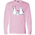 thumbnail image 3 of Inktastic Snowman Stickup with Hairdryer Long Sleeve T-Shirt, 3 of 5