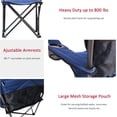 thumbnail image 2 of Sunnyfeel XXL Oversized Camping Chair 800 LBS Heavy Duty Padded Folding Lawn Chair with Cup Holder, Blue, 2 of 7