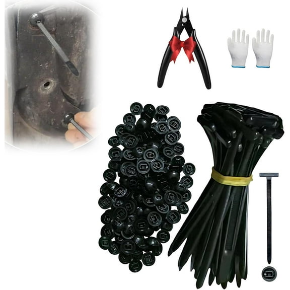 2025 Upgrade Zip Tie Rivet, Plastic Rivet Zip Ties100pcs Nylon Universal Cable Tie Buckle, Cable Tie With Buckle, Multipurpose Plastic Cable Ties Buck, Universal Cables Ties Clip