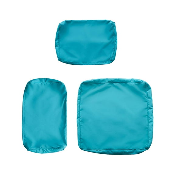 Kinbor 7 Pcs Outdoor Patio Wicker Sofa Chair Washable Cushions Pillow Replacement Covers for Seat and Back, Turquoise