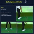 thumbnail image 3 of Golf Alignment Sticks, Lightweight Fiberglass Shockproof Easy To Carry Multipurpose Collapsible Golf Alignment Rods  for Aiming Putting Swing Practice, 3 of 7