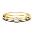 thumbnail image 1 of Classic Bezel Set Birthstone Ring - Cubic Zirconia / White Topaz (April), 1 of 4