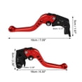thumbnail image 3 of Unique Bargains 1 Pair Motorcycle Brake Clutch Levers Adjustable Folding CNC for Kawasaki ZX6R 636 2019-2021 Red, 3 of 6